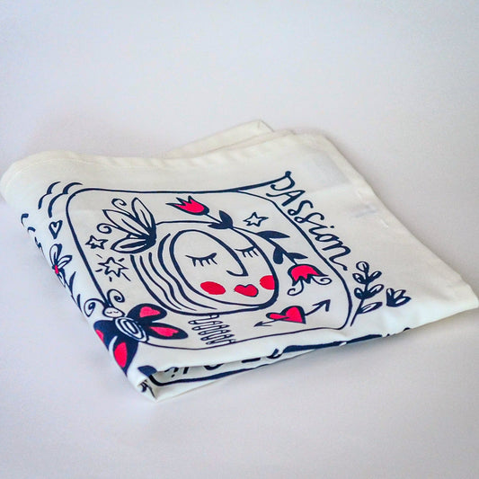 La serviette de table - Linge de table - "Les éternels amoureux"