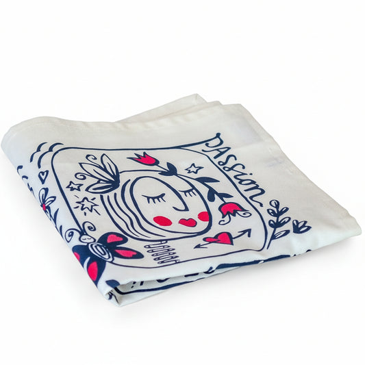 La serviette de table - Linge de table - "Les éternels amoureux"