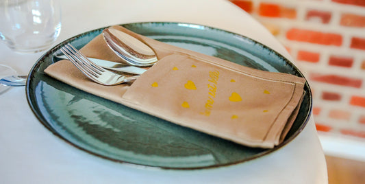 La serviette de table "La vie est belle"