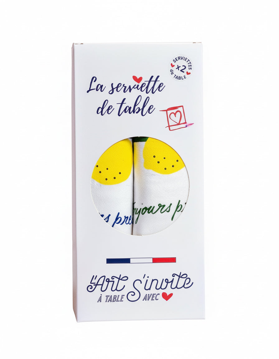 Box de 2 serviettes « citron pressé.e »