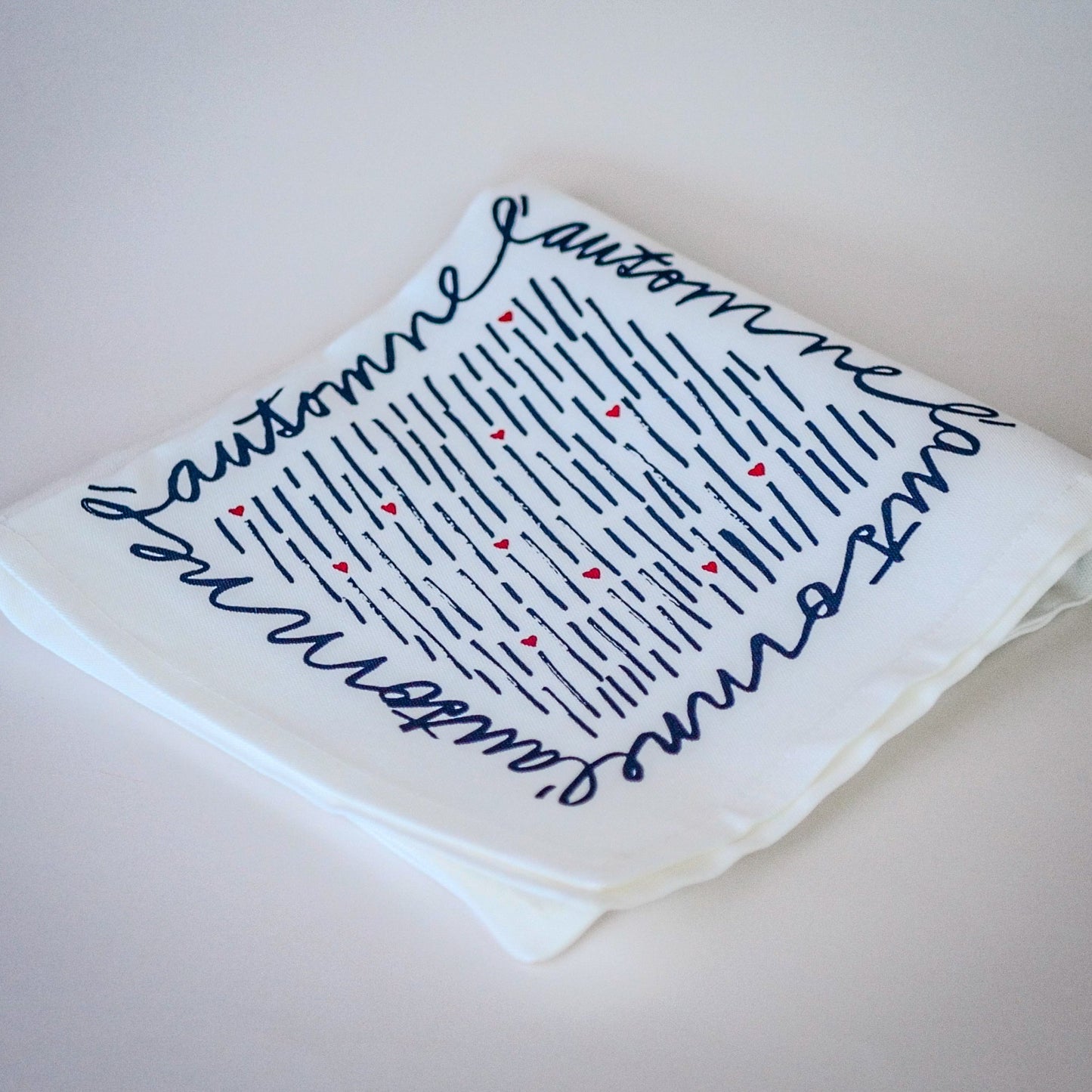 Set of 2 napkins - La Serviette de Table - Table linen - "The 4 seasons"