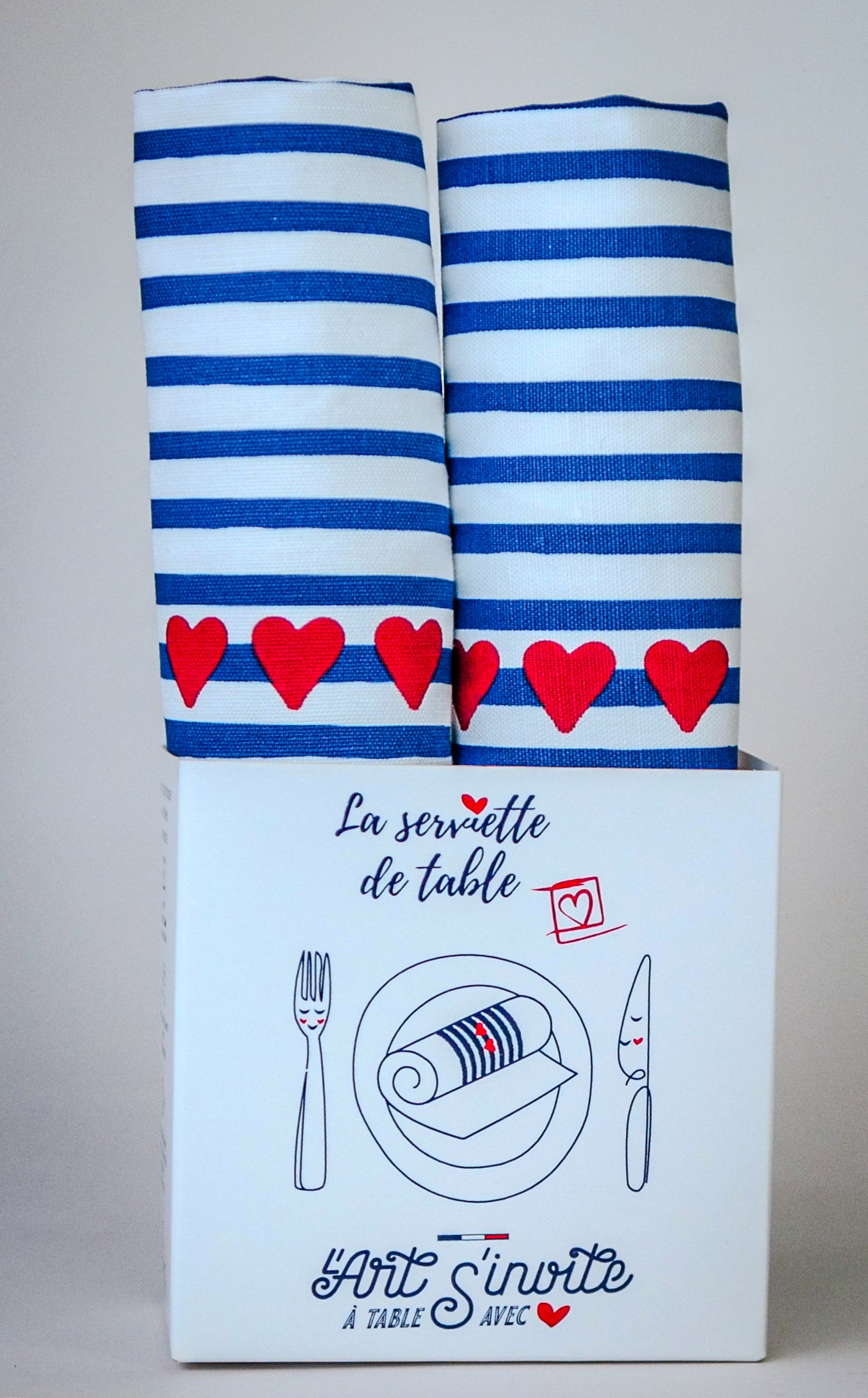 Le coffret de 2 serviettes "Amour en mer"