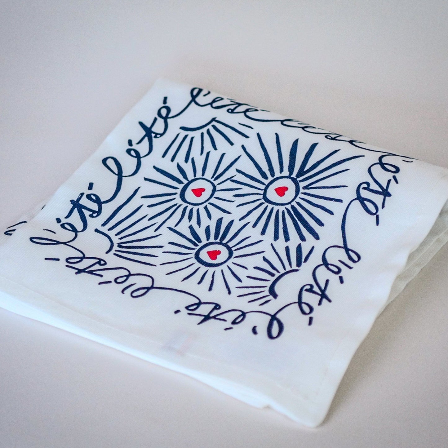 Set of 2 napkins - La Serviette de Table - Table linen - "The 4 seasons"