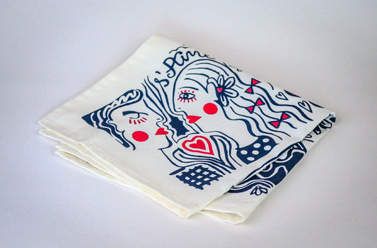 Le duo de serviettes de table et sa pochette - Linge de Table