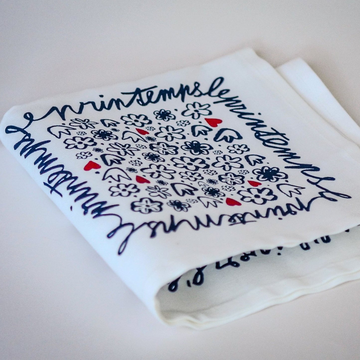 Set of 2 napkins - La Serviette de Table - Table linen - "The 4 seasons"
