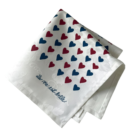 La serviette de table - Linge de table - "La vie est belle"