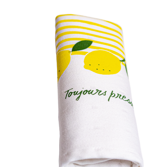 La serviette « citron pressé.e » jaune