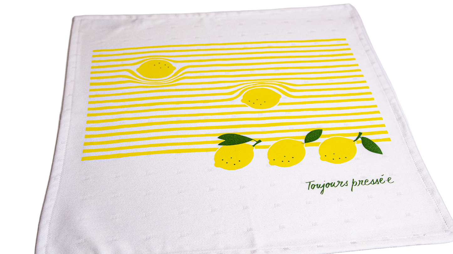 La serviette « citron pressé.e » jaune