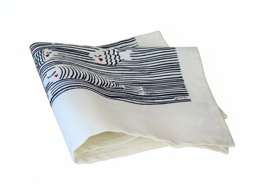 La serviette de table - Linge de table - "Amour à la plage"