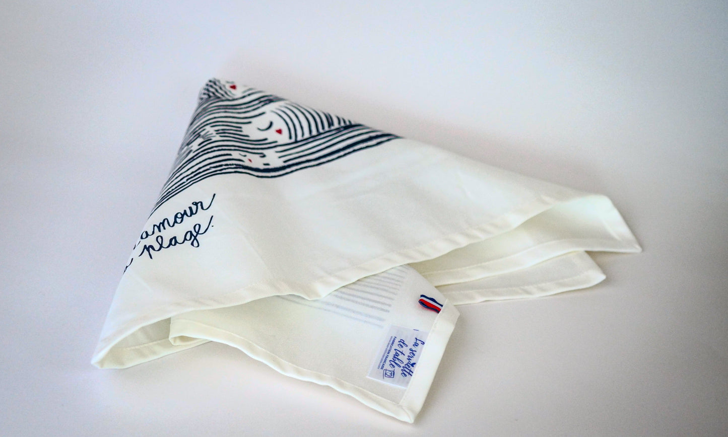 The 4 "Love at the Beach" napkins