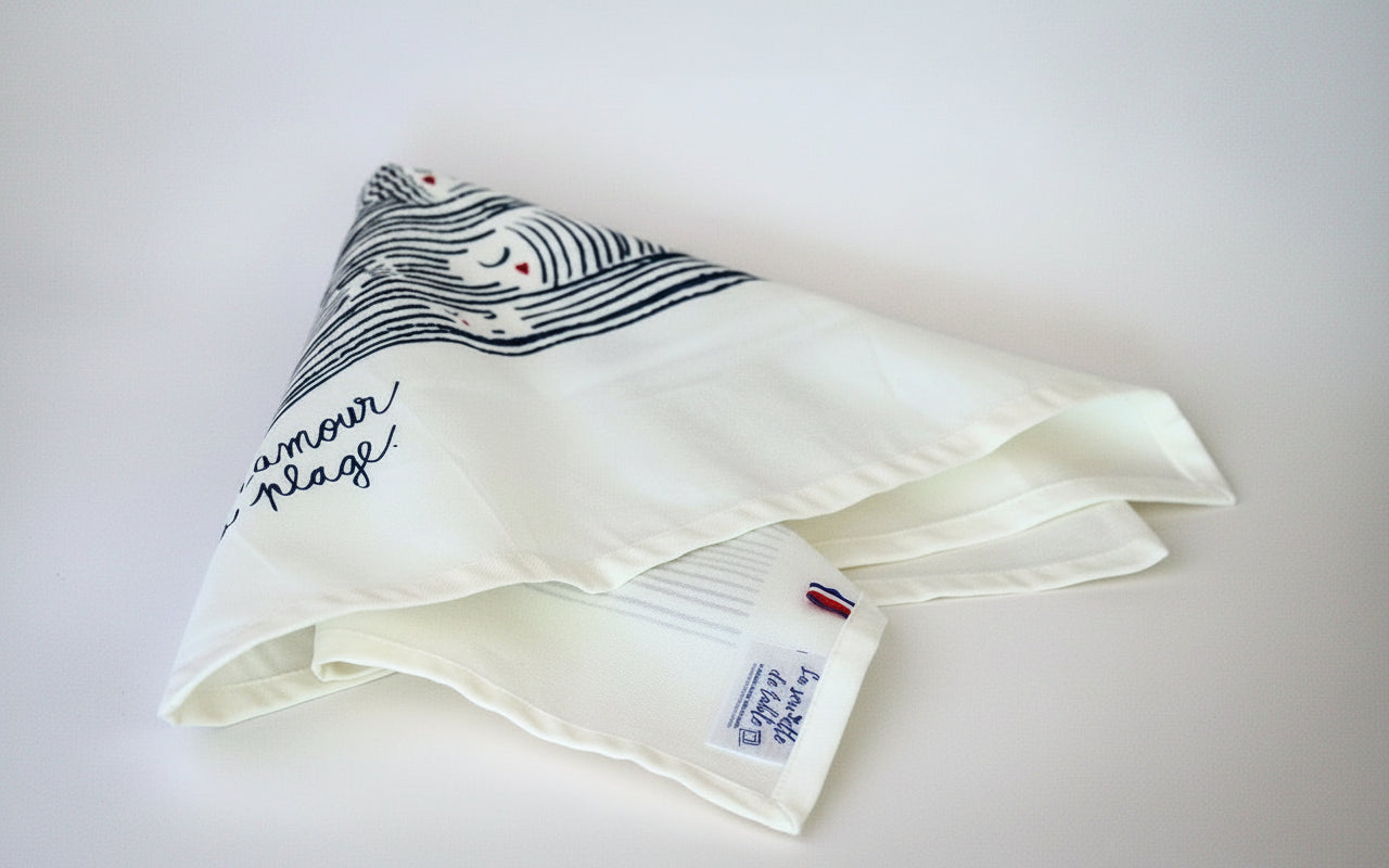 La serviette de table - Linge de table - "Amour à la plage"