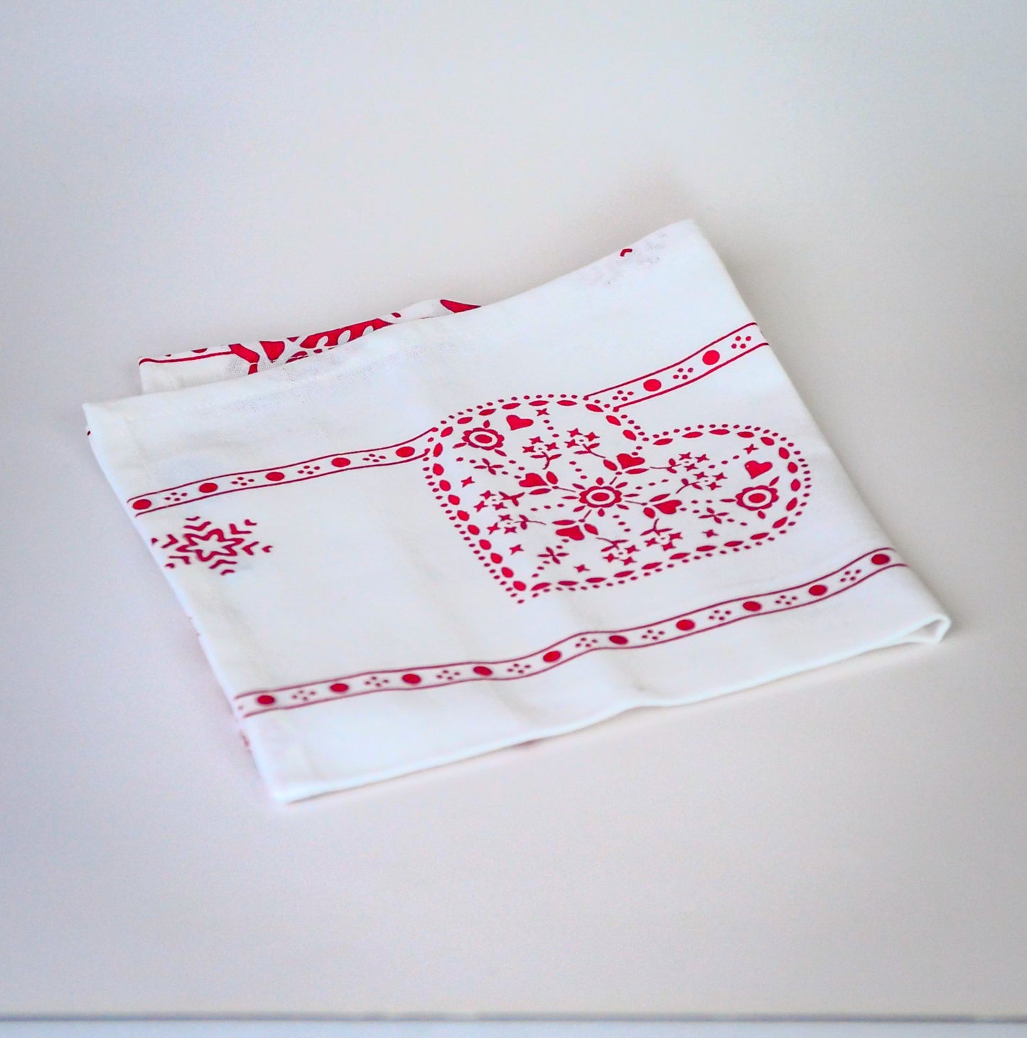 Lot de 4 serviette de table de Noël "Amour" - Linge de table