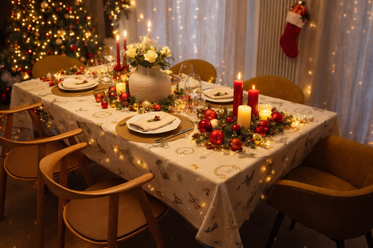 Nappe de Noël "Sapin" - rectangulaire 150 x 200 cm