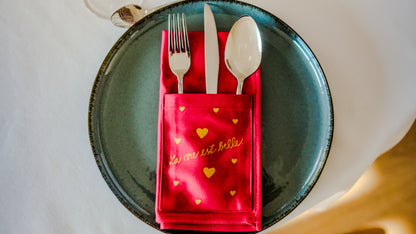La serviette de table "La vie est belle"