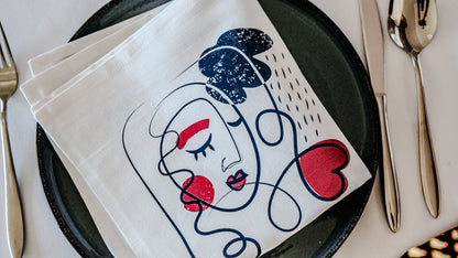 La serviette de table "Les âmes sœurs"