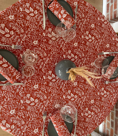 La nappe en tissu "Terra Cotta" carrée 150 x 150 cm
