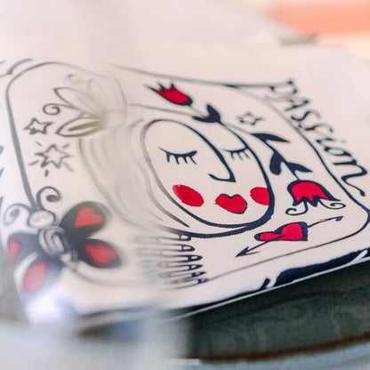 Geschenkset mit 4 Servietten „La Collab avec Jana“ – 4 Motive | Die Stoffserviette