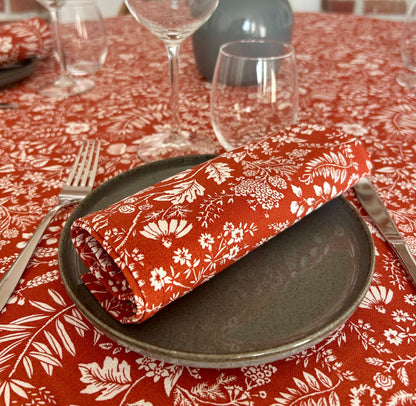 La nappe en tissu "Terra Cotta" carrée 150 x 150 cm