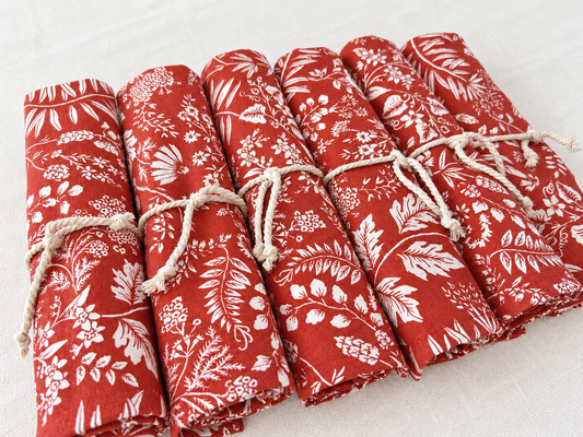 Lot de 6 serviettes "Terracotta" | La Serviette de Table