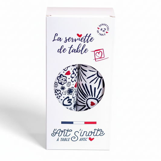 Coffret de 2 serviettes de table - La Serviette de Table - Linge de table - « Les 4 saisons »