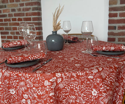 La nappe en tissu "Terra Cotta" carrée 150 x 150 cm