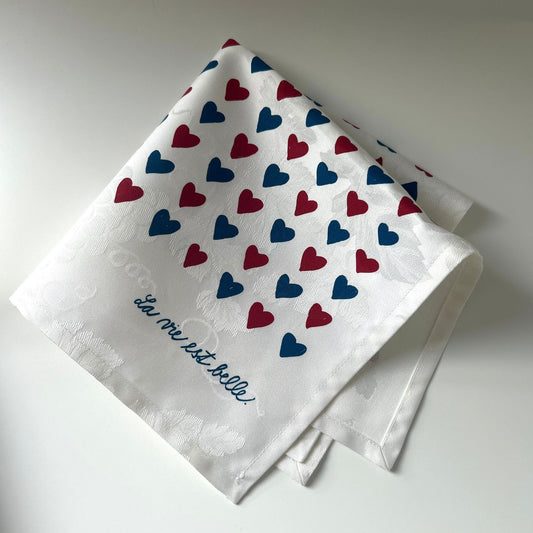 La serviette de table - Linge de table - "La vie est belle"