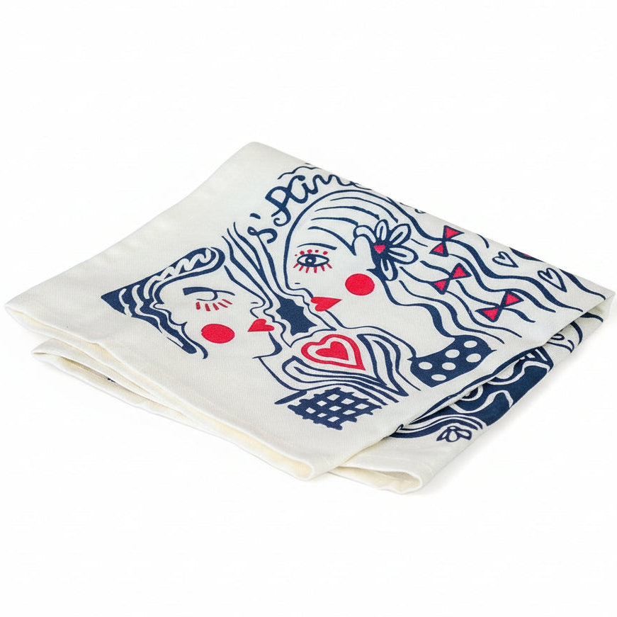 The table napkin - Table linen - "The eternal lovers"