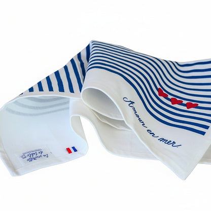 Coffret de 4 serviettes de table - La Serviette de Table - Linge de table -  "Amour en mer"