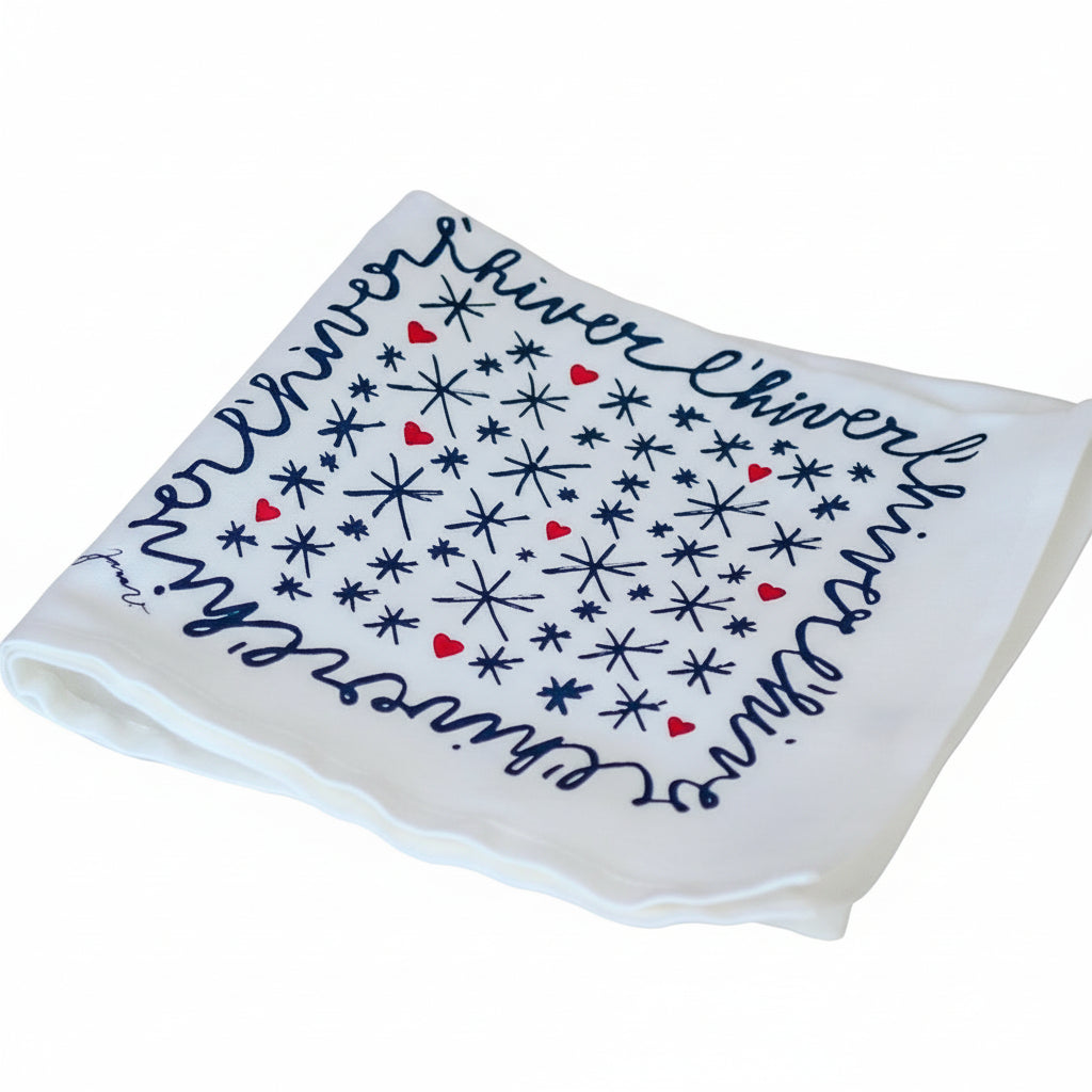 La serviette de table Les 4 saisons face hiver