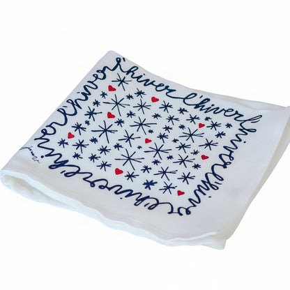 La serviette de table Les 4 saisons face hiver