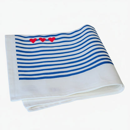 Coffret de 4 serviettes de table - La Serviette de Table - Linge de table -  "Amour en mer"
