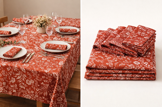 Nappe en tissu "Terracotta" rectangulaire 150x200 cm | La Serviette de Table