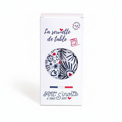 Coffret de 2 serviettes de table - La Serviette de Table - Linge de table - « Les 4 saisons »