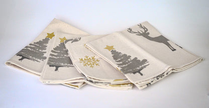 Set of 4 Christmas napkins "Fir" - Table linen
