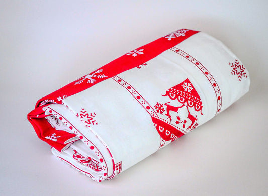 Nappe carrée "cœurs de Noël" - Linge de table