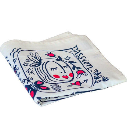 Coffret de 4 serviettes de table  - La Serviette de Table - Linge de table - "Les éternels amoureux"