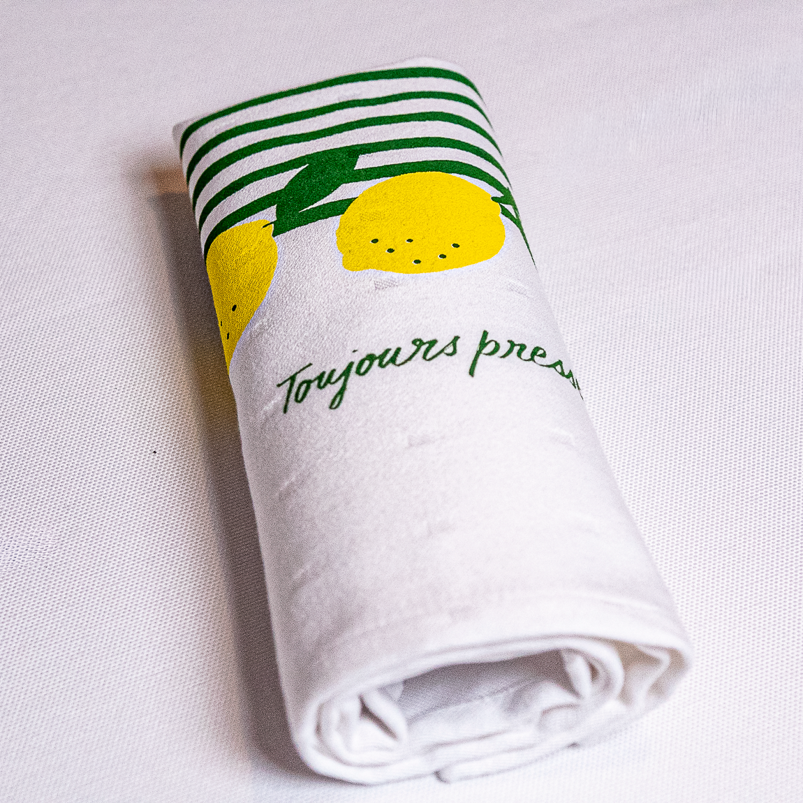 The "squeezed lemon" yellow towel
