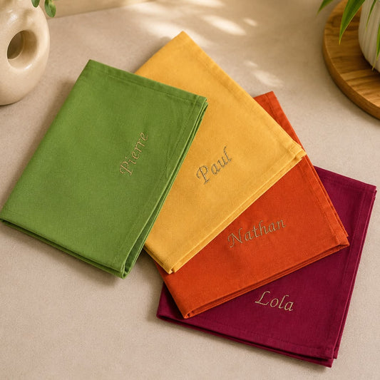 Serviette de table brodée - La Serviette de Table