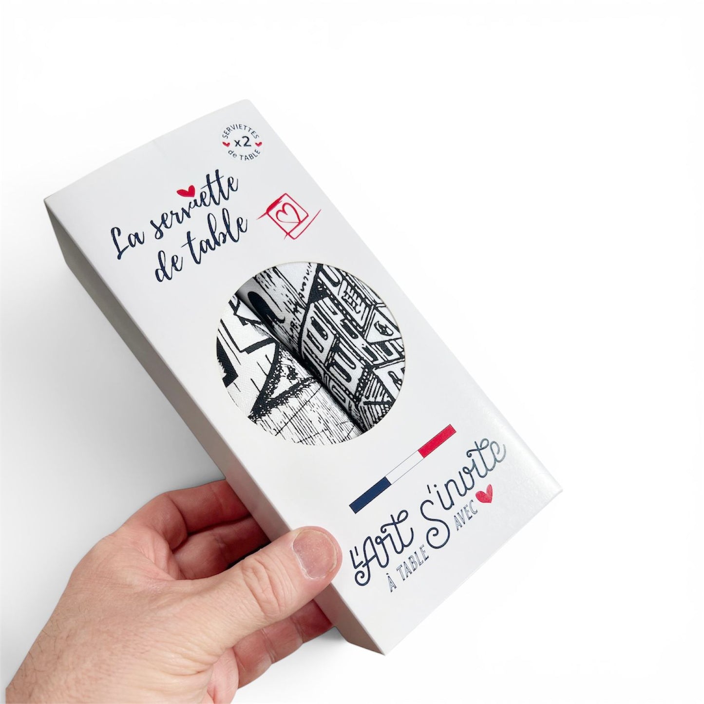 Coffret 2 Serviettes - La Collab avec Vincent Lelievre  - 2 Motifs | La Serviette de Table