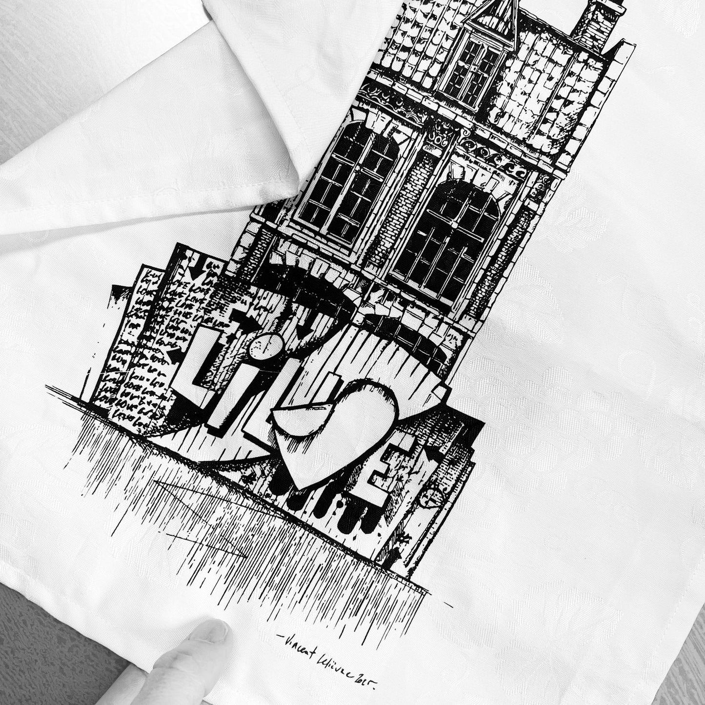 La serviette "Façade de Lille" - Collab avec Vincent Lelievre | La Serviette de Table
